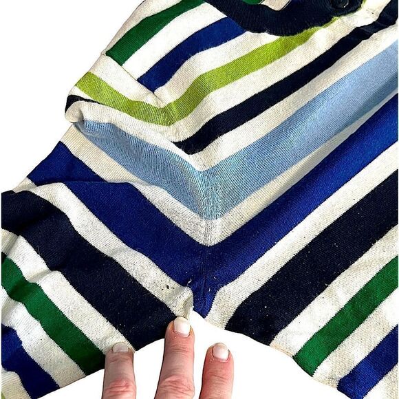 Banana Republic Striped Button Front Crewneck Cardigan Medium - Picture 10 of 13